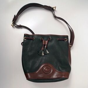 Vintage Dooney & Bourke Drawstring Bucket Bag – All Weather Leather Collection